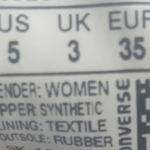 2 FOR 85 Converse All Stars Clear on White Size 5 - Picture 8 of 8